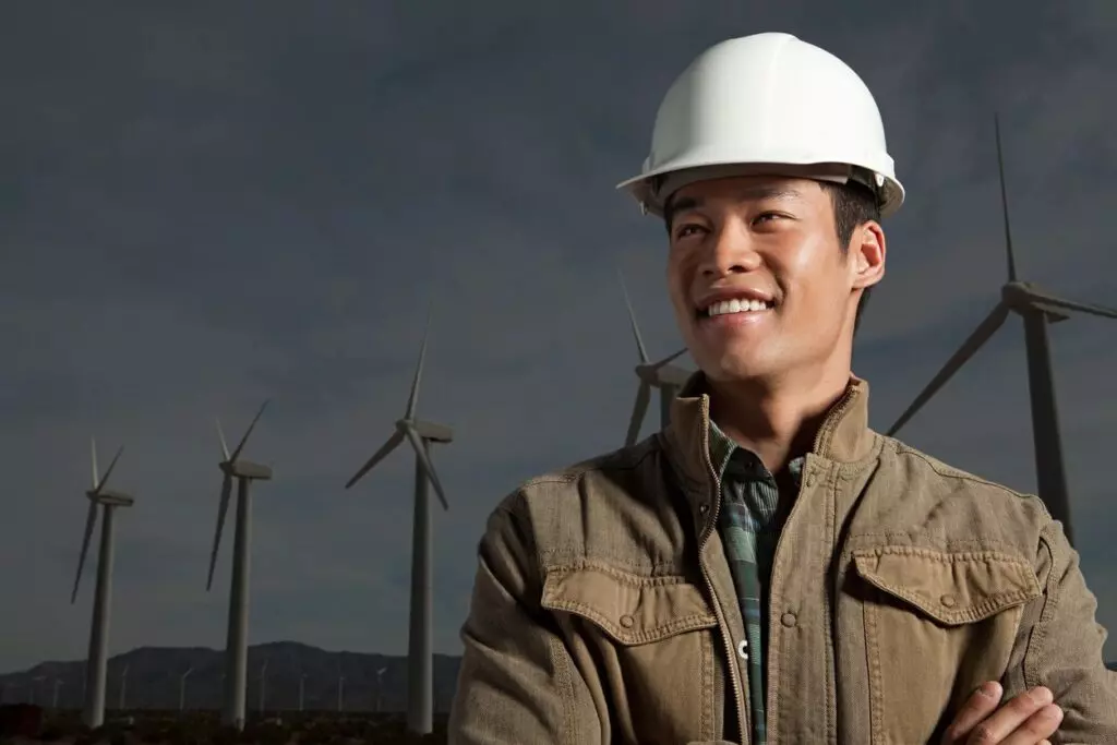 Tending a wind farm, alone.